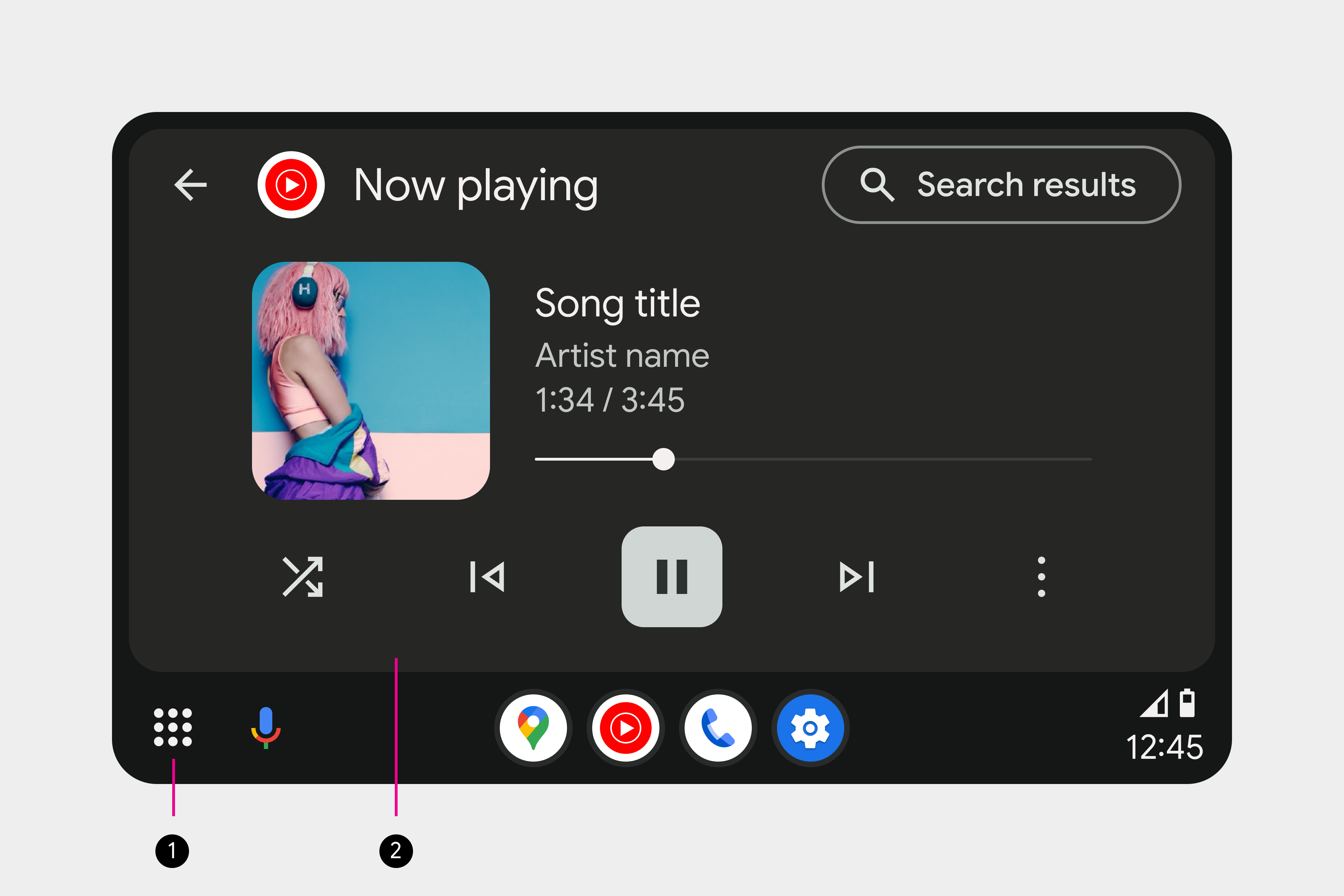 Pasek nawigacyjny w pojazdach z kierowcą po prawej stronie