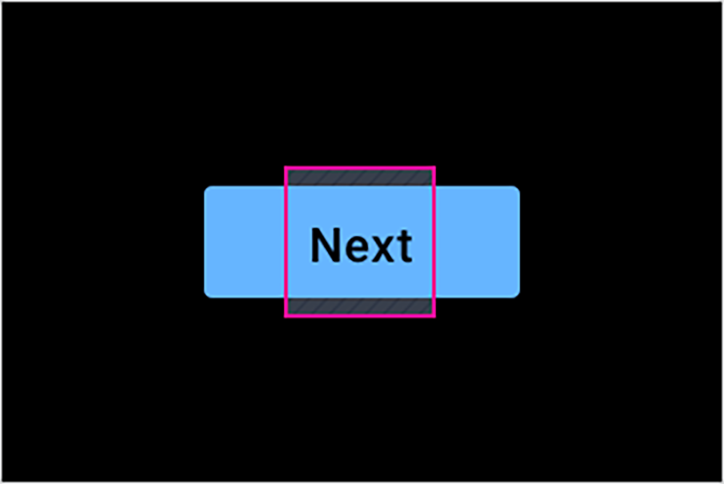 Não permita que elementos fiquem fora da área de toque.