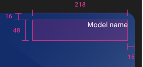 Model name overlay