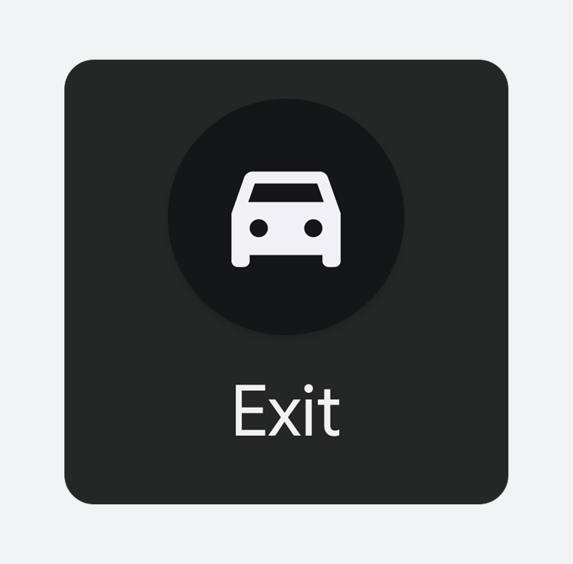 Exit icon with title