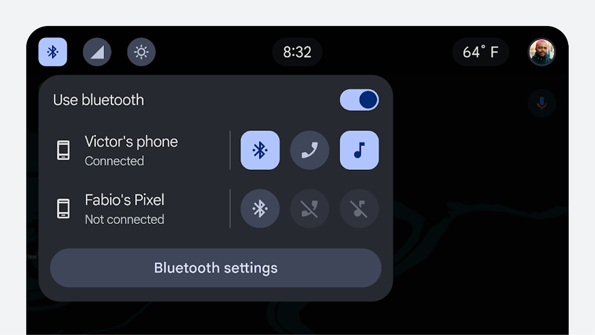 Bluetooth controls
